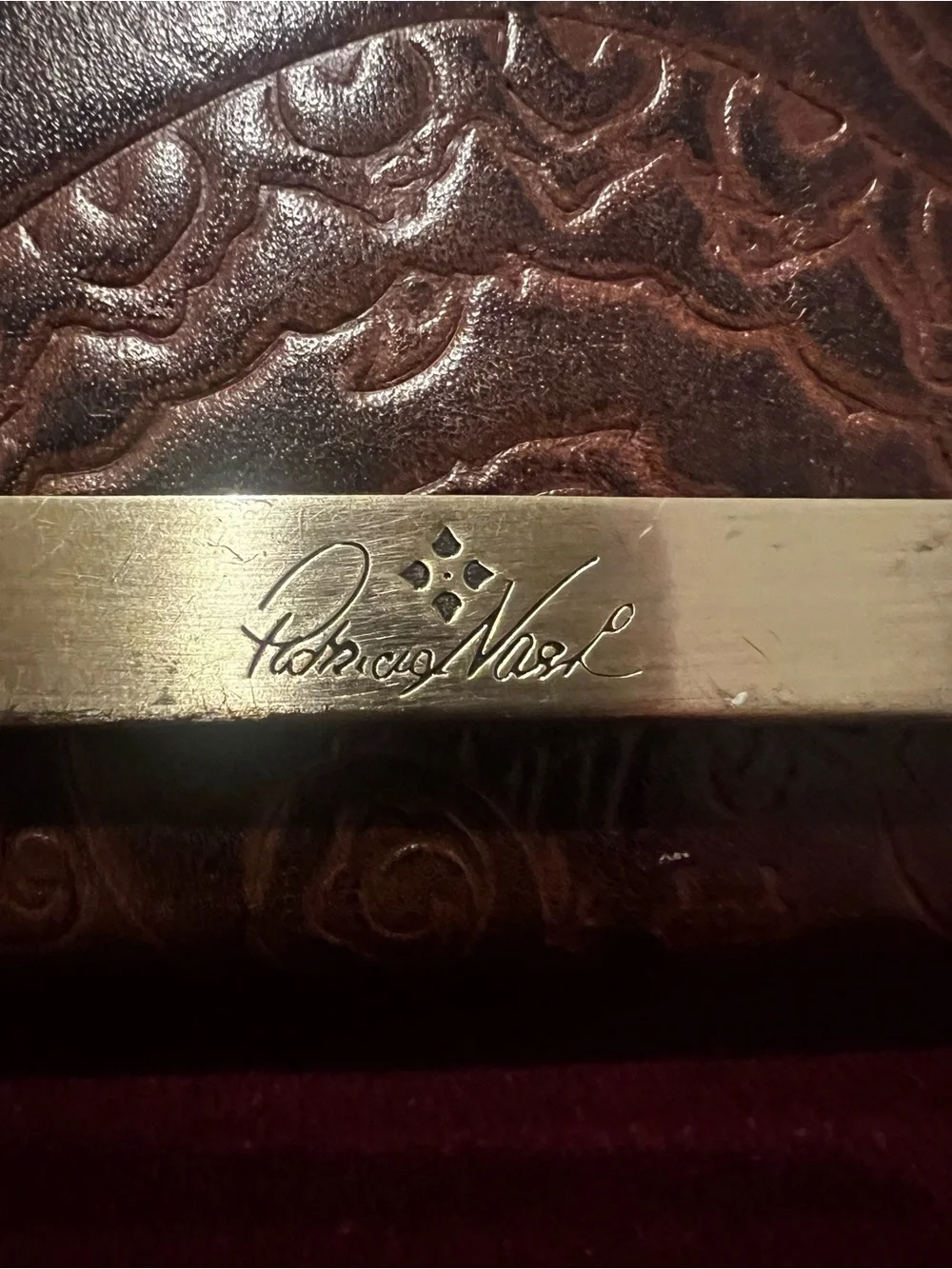 Patricia Nash Vintage Tooled Leather Trifold Wallet Organizer